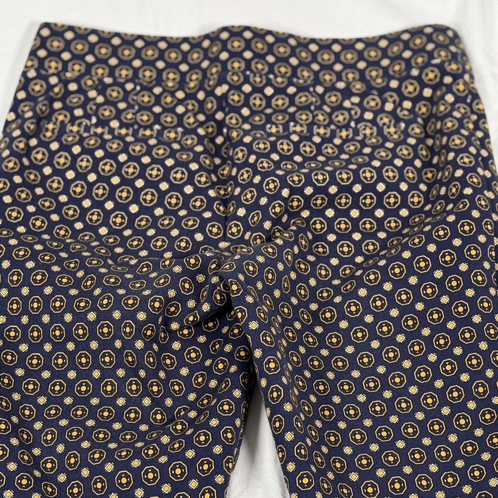 Talbots Essex Pants 2 Geometric Print Stretch Ankle Slim Career Workwear Office - Picture 7 of 12
